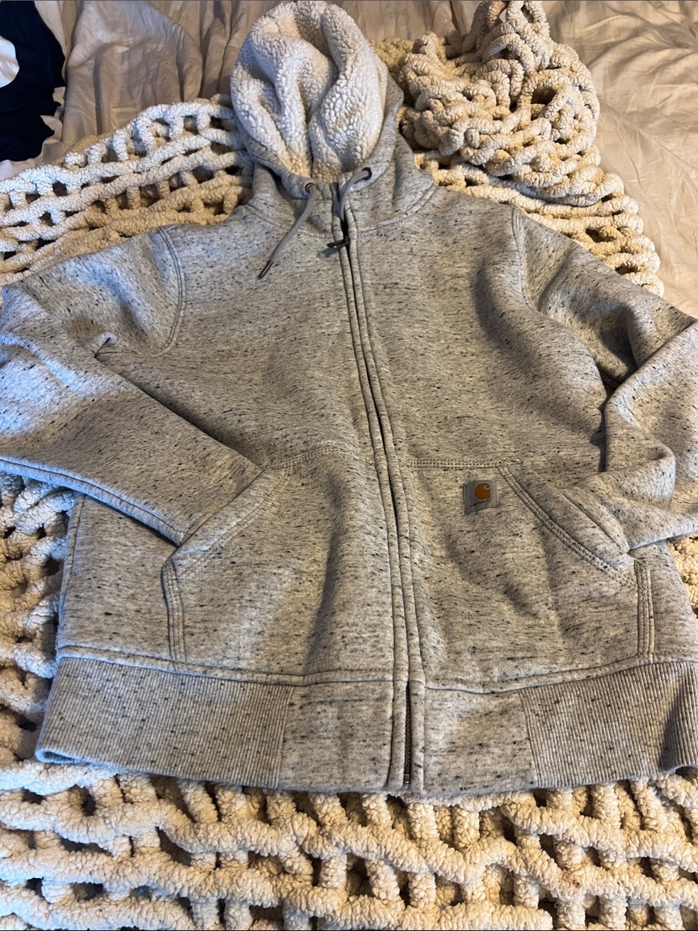 Carhartt Sherpa lined relaxed hoodie full zip